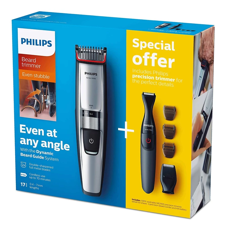 Philips BT5205 szakállvágó + BÓNUSZ Philips MG1100 preciziós trimmer (2 készülék 1 csomagban)