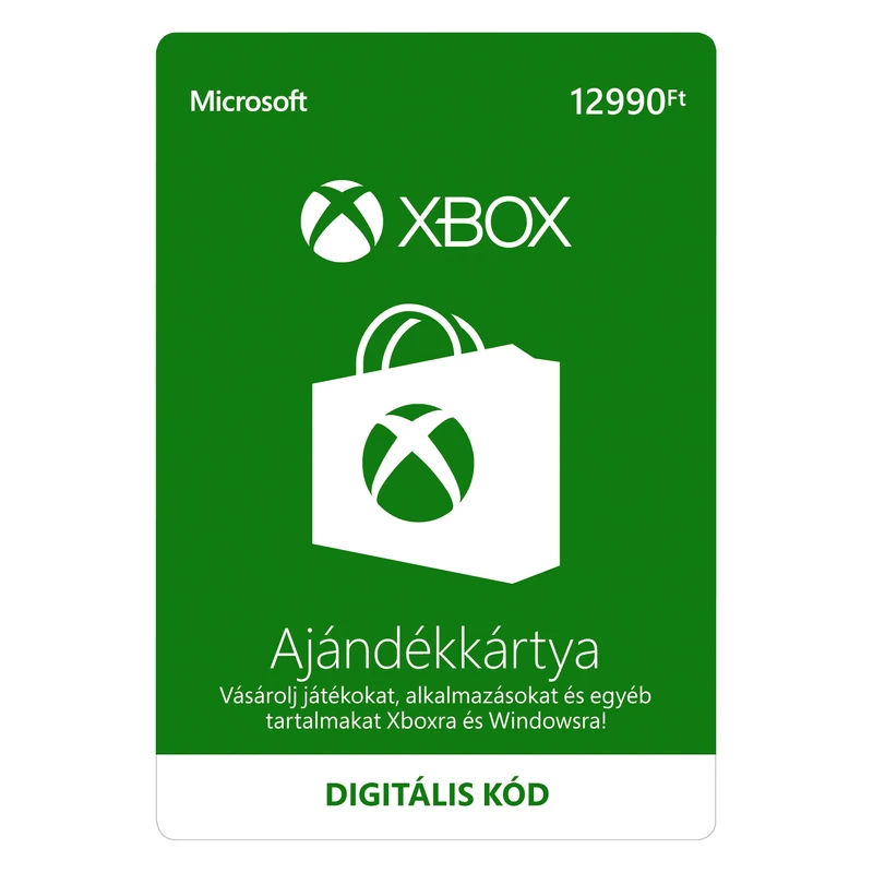 XBOX Live Microsoft feltöltőkártya 12.990 Ft