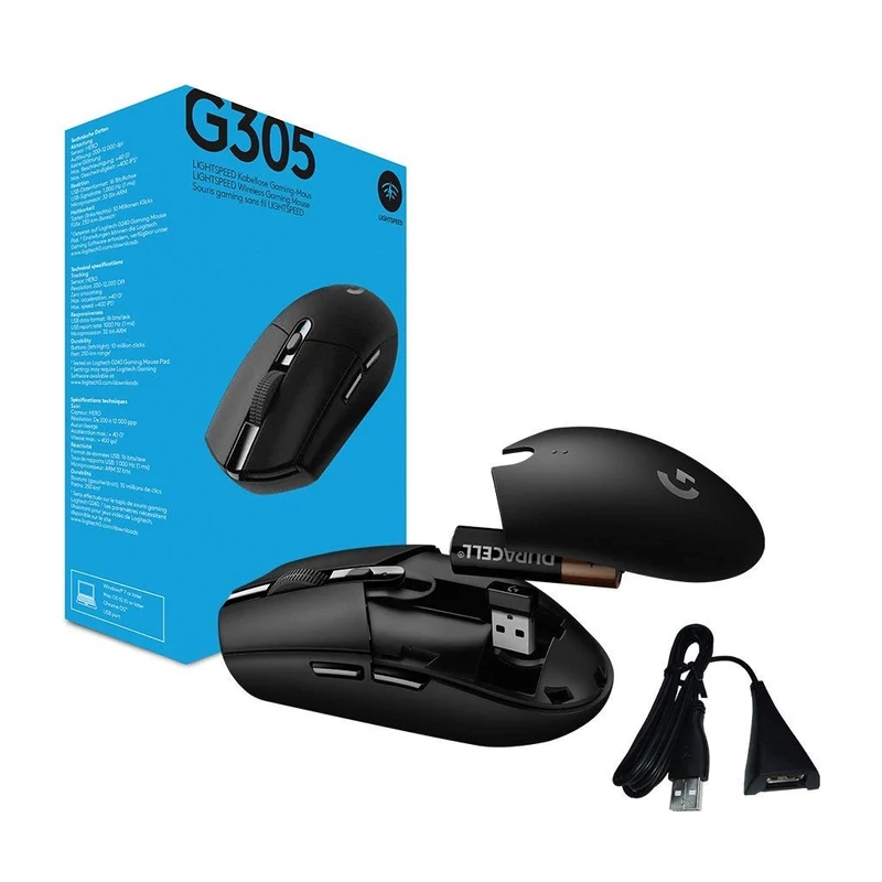 Logitech G305 Lightspeed Gamer egér - Fekete (910-005282)