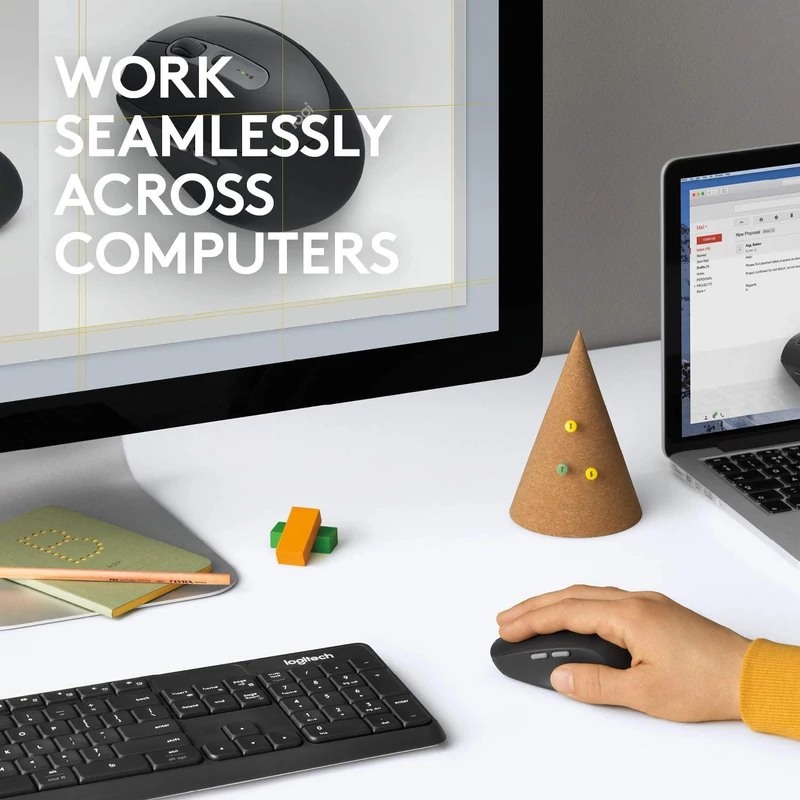 Logitech M590 Multi-Device Silent vezeték nélküli egér - Fekete (910-005197)