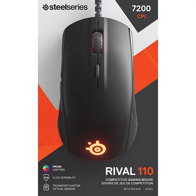 SteelSeries Rival 110 Gamer egér - Fekete (62466)
