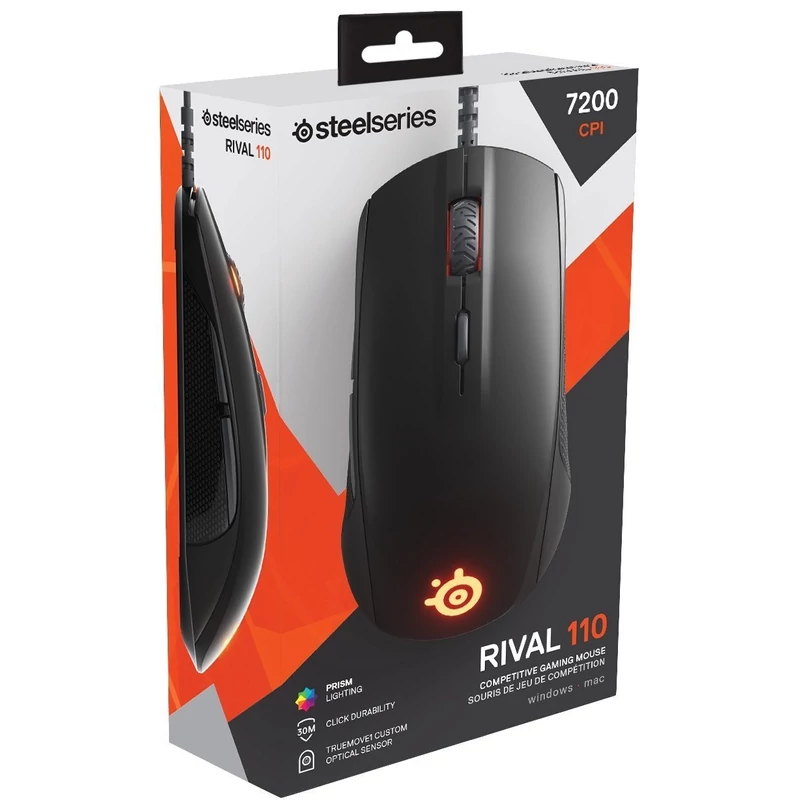 SteelSeries Rival 110 Gamer egér - Fekete (62466)