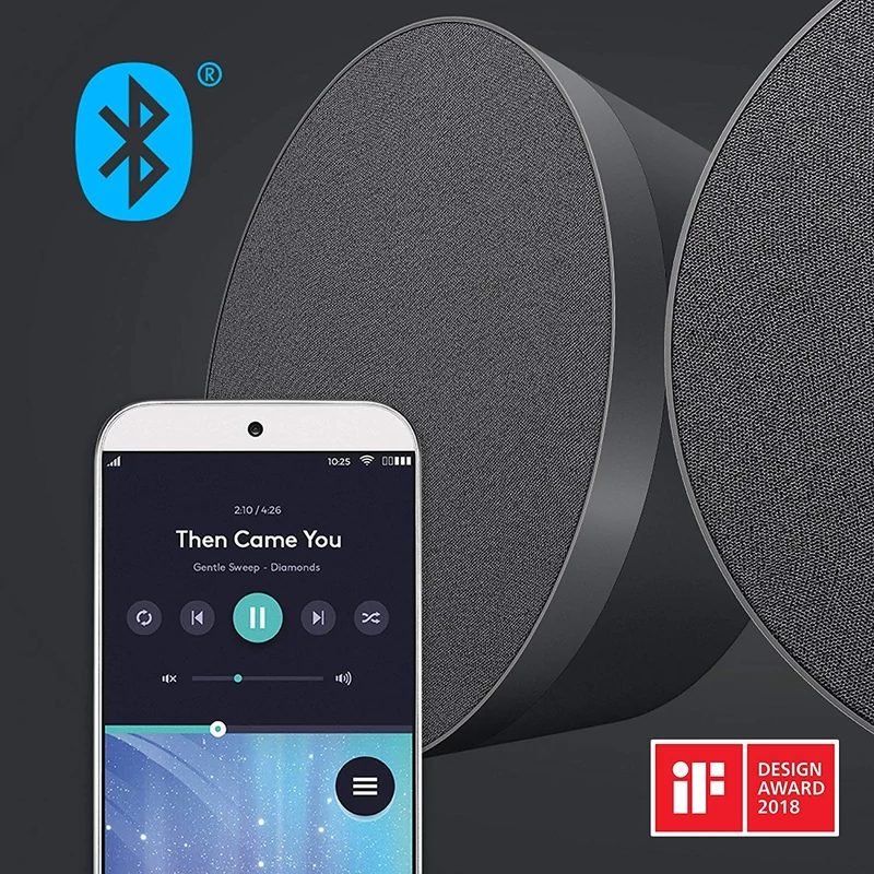 Logitech MX Sound 2.0 Premium Bluetooth és vezetékes Aktív hangfal - Fekete (980-001283)