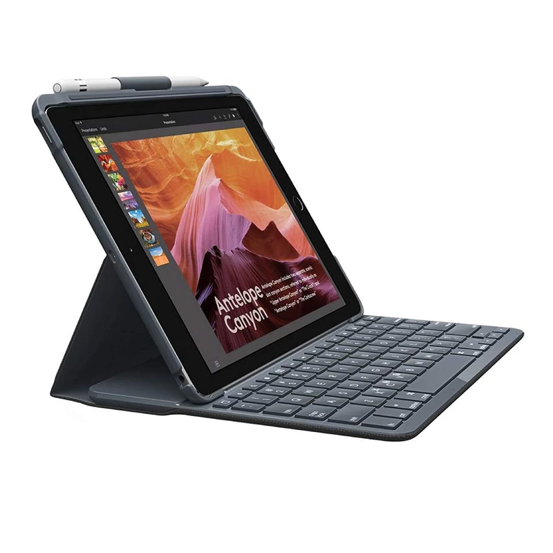 Logitech Slim Folio iPad tok és Bluetooth billentyűzet - Fekete (920-009024)