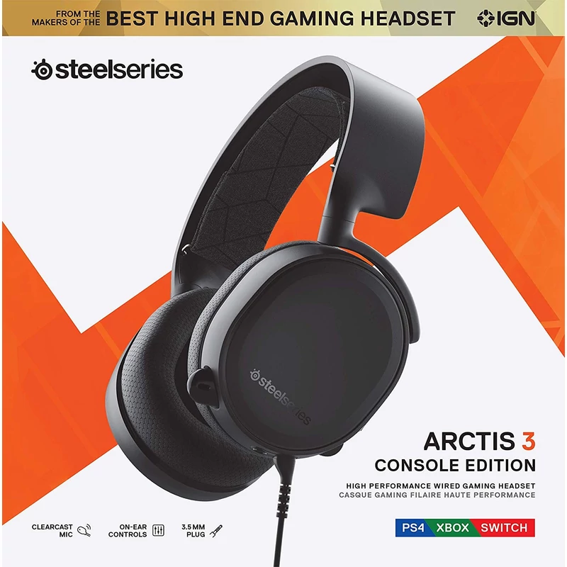 SteelSeries Arctis 3 Console (2019 Edition) - Fekete (61511)