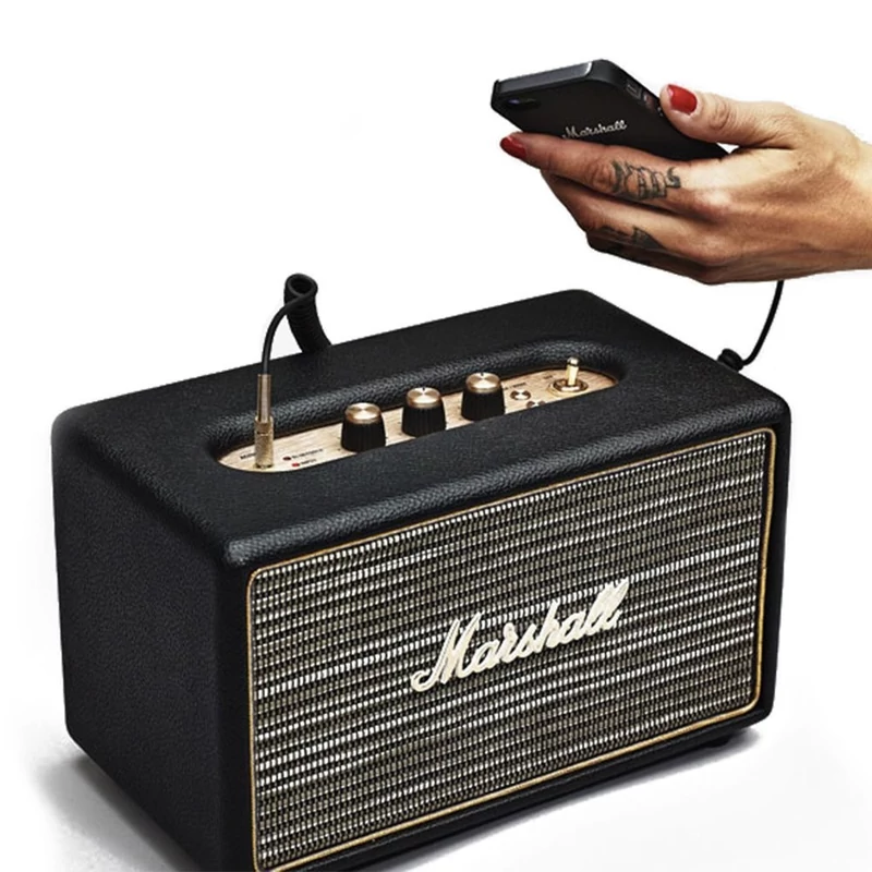 Marshall Acton Bluetooth hordozható aktív sztereó hangfal - Fekete (04090988)