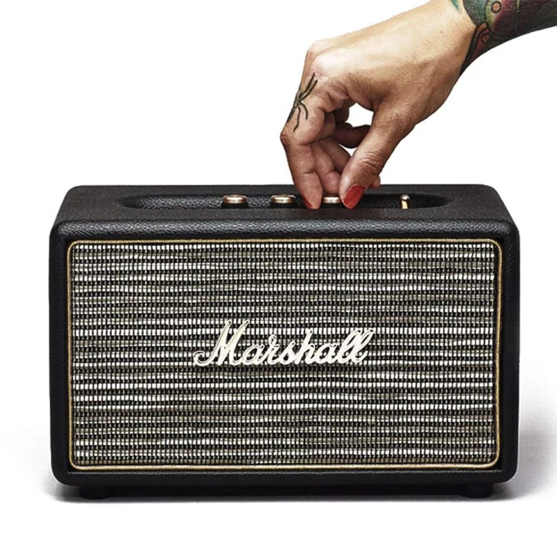 Marshall Acton Bluetooth hordozható aktív sztereó hangfal - Fekete (04090988)