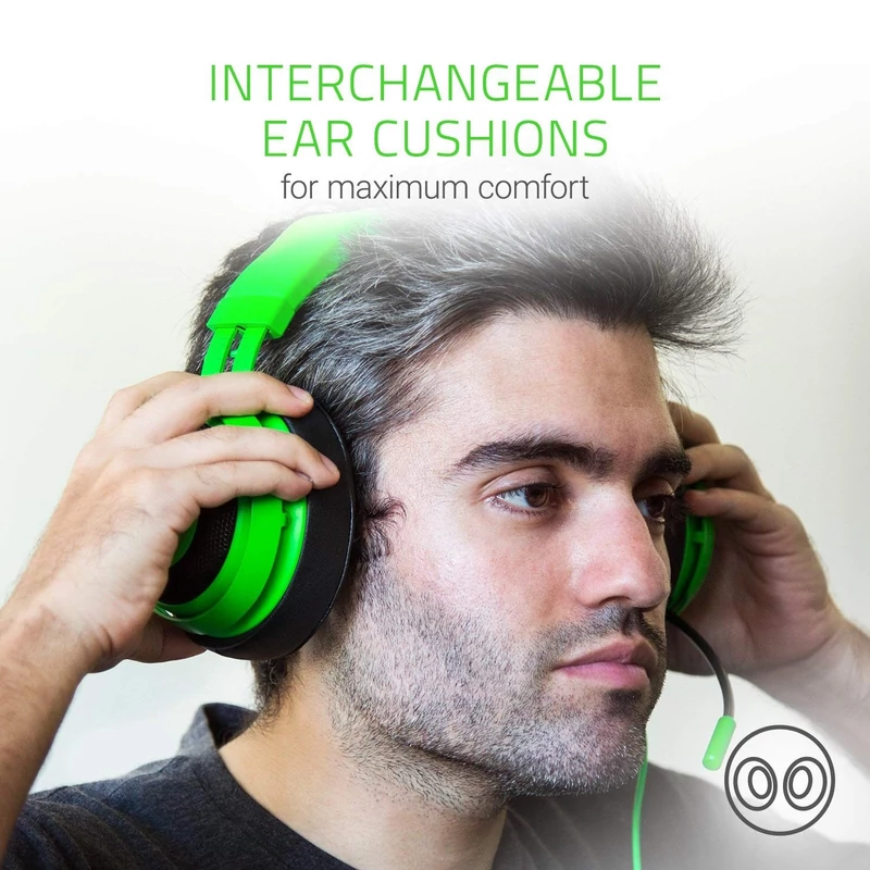 Razer Kraken Pro V2 Oval Gamer headset - Zöld (RZ04-02050600-R3M1)