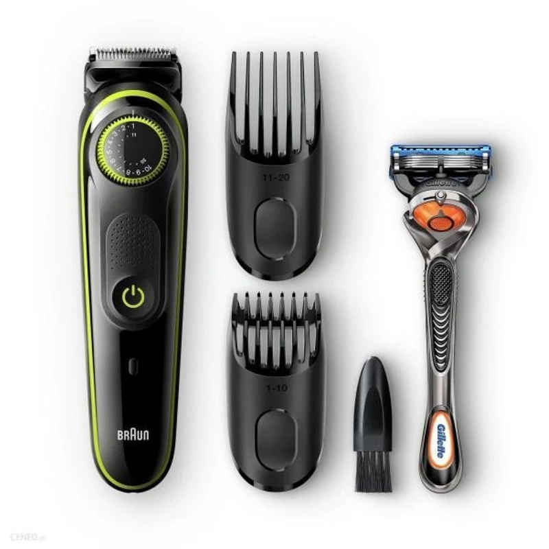 Braun BT3041 szakállvágó + Gillette Fusion5 Pro Glide borotva - Fekete/Zöld (BT3041)