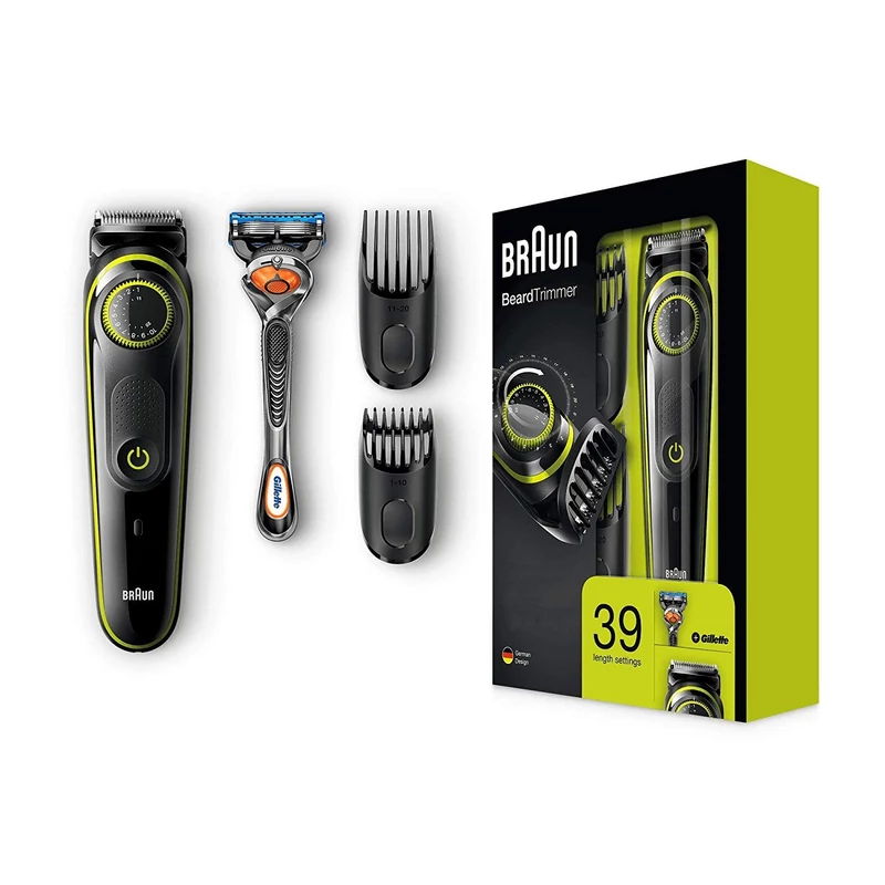 Braun BT3041 szakállvágó + Gillette Fusion5 Pro Glide borotva - Fekete/Zöld (BT3041)