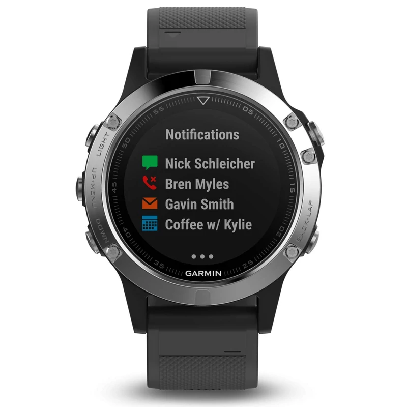 Garmin Fenix 5 sportóra - Ezüst lunetta/Fekete szíj (010-01688-03)