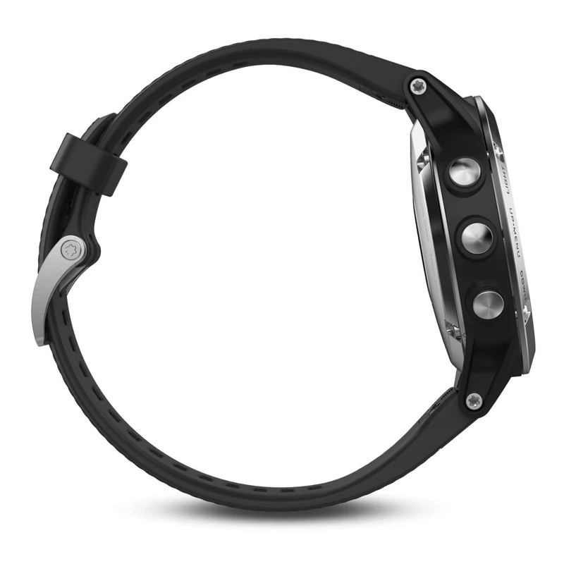 Garmin Fenix 5 sportóra - Ezüst lunetta/Fekete szíj (010-01688-03)