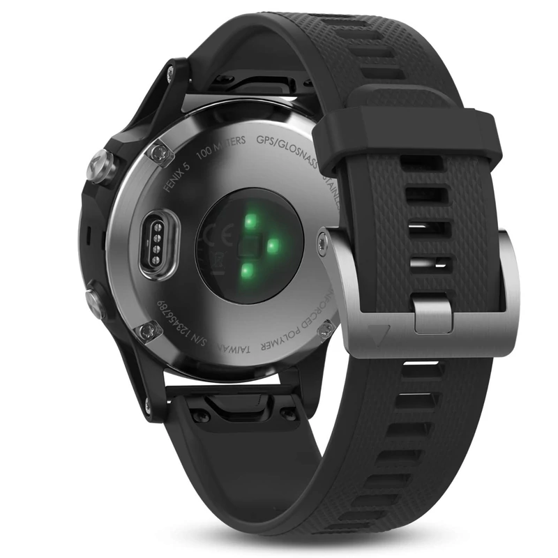 Garmin Fenix 5 sportóra - Ezüst lunetta/Fekete szíj (010-01688-03)