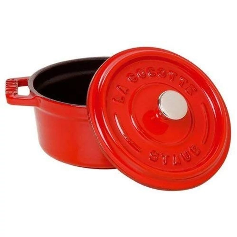 Staub Cocotte kerek fazék 24cm / 3,8 l , Öntöttvas - Meggypiros