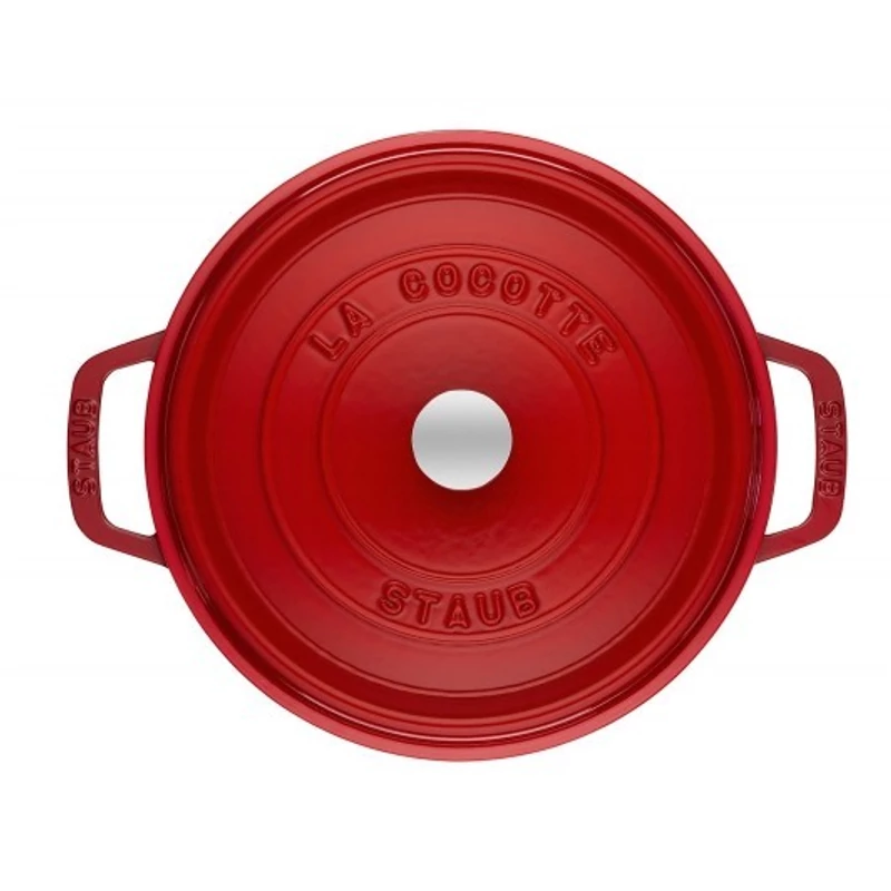 Staub Cocotte kerek fazék 24cm / 3,8 l , Öntöttvas - Meggypiros