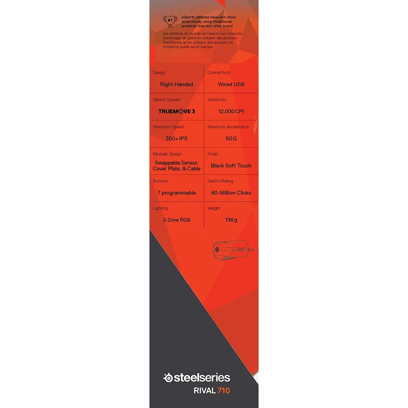 SteelSeries Rival 710 gaming egér - Fekete (62334)