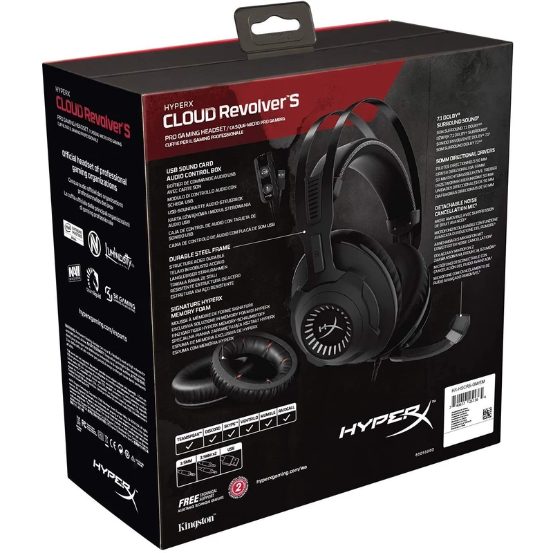 Kingston HyperX Cloud Revolver S gaming headset (HX-HSCRS-GM/EM)