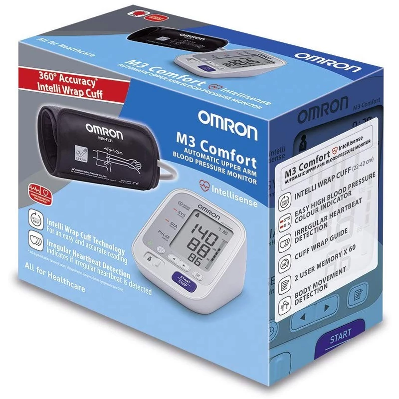Omron M3 Comfort automata felkaros vérnyomásmérő