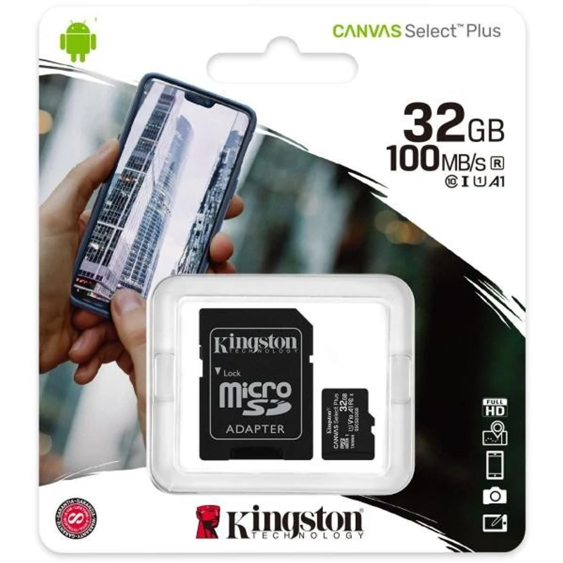Kingston Micro SDHC Canvas Select Plus 32GB UHS-I U1