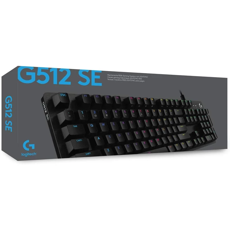Logitech G512 SE RGB Mechanikus Gaming billnetyűzet, UK - Fekete (920-009381)