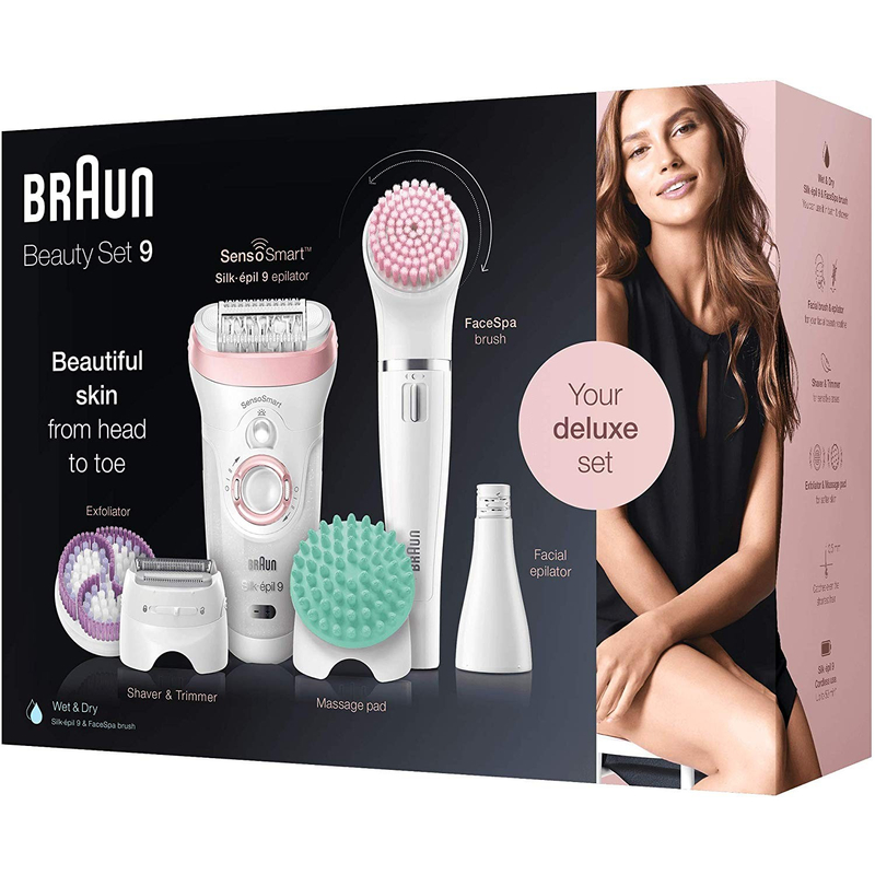 Braun Silk-épil 9-995 Beauty Set SensoSmart epilátor - Fehér/Rózsaszín (9-995)