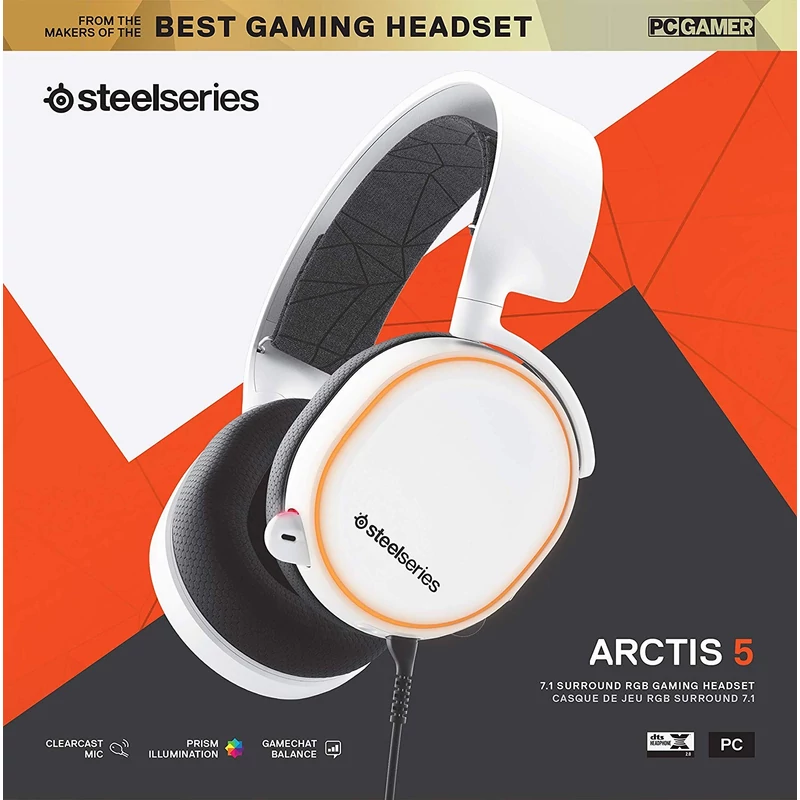 SteelSeries Arctis 5 2019 Edition 7.1 Gaming Headset - Fehér (61507)