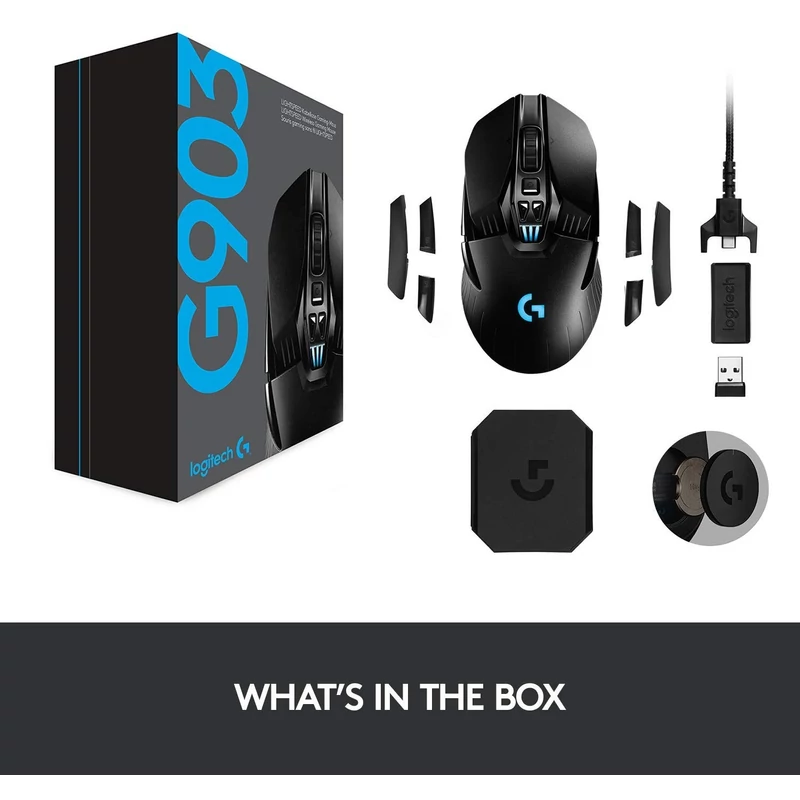 Logitech G903 LIGHTSPEED HERO vezeték nélküli optikai Gaming egér fekete (910-005673)