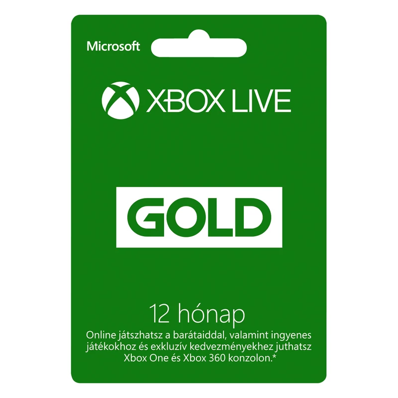Microsoft XBOX Live Gold 12 hónapos előfizetés