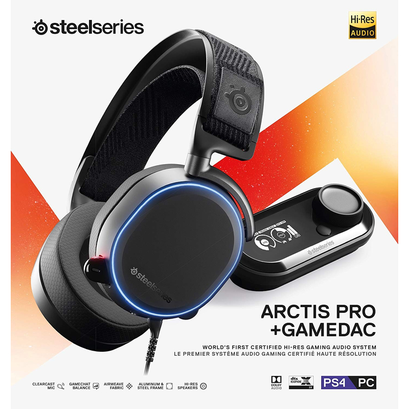 SteelSeries Arctis Pro + GameDAC Gaming Headset - Fekete (61453)