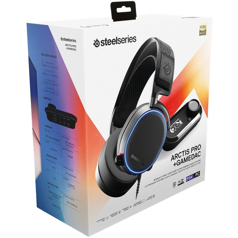 SteelSeries Arctis Pro + GameDAC Gaming Headset - Fekete (61453)