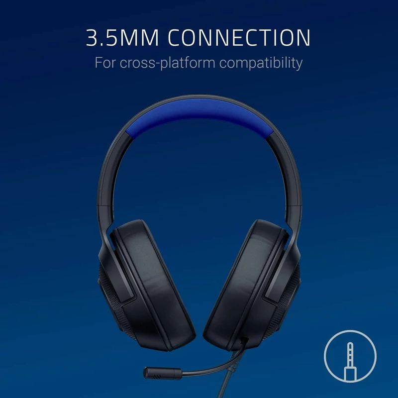 Razer Kraken X for Console Gaming Headset - Fekete/Kék (RZ04-02890100-R3M1)