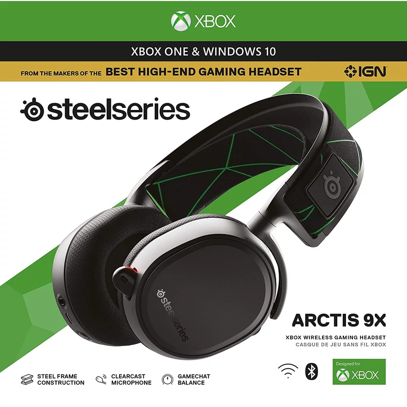 SteelSeries Arctis 9X Wireless Gaming Headset - Fekete (61483)