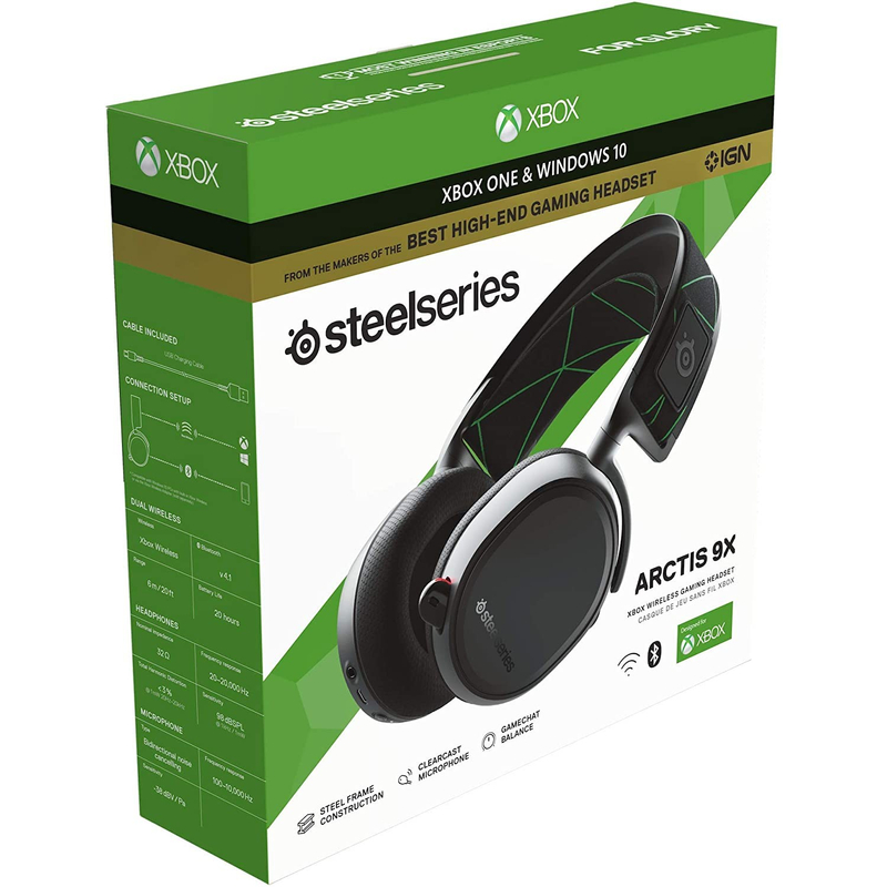 SteelSeries Arctis 9X Wireless Gaming Headset - Fekete (61483)