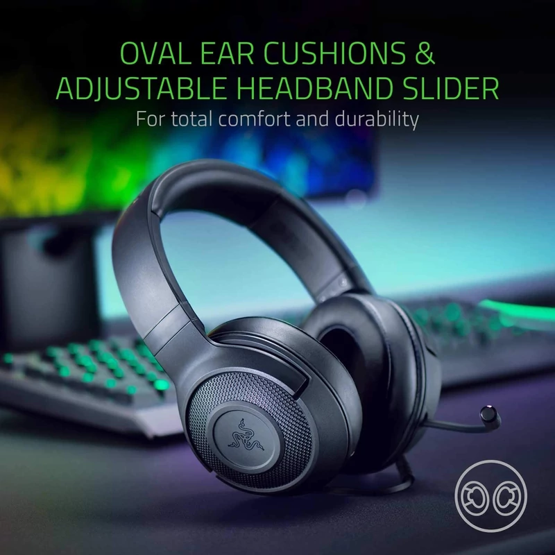 Razer Kraken X USB 7.1 Gaming Headset, USB csatlakozás - Fekete (RZ04-02960100-R3M1)