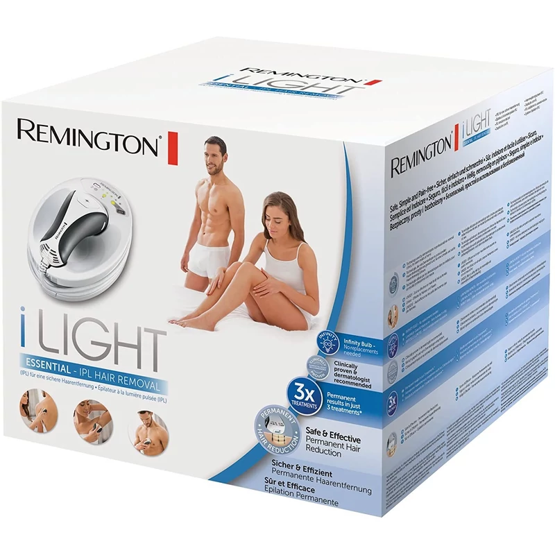 Remington I-Light Essential IPL 6250 tartós szőrtelenítő (150 000 villanás) - Fehér/Fekete