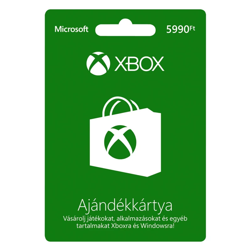 XBOX Live Microsoft feltöltőkártya 5.990 Ft