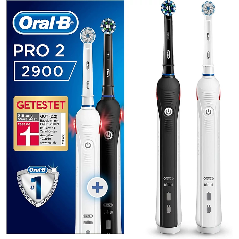 Oral-B PRO 2 2900 DUOPACK  elektromos fogkefe csomag - Fekete/Fehér