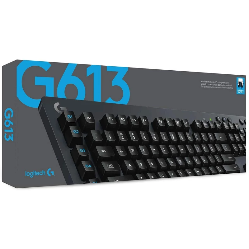 Logitech G613 vezeték nélküli mechanikus billentyűzet, Nemzetközi kiosztás - Fekete (920-008393)