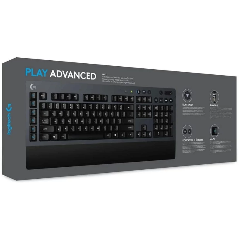 Logitech G613 vezeték nélküli mechanikus billentyűzet, Nemzetközi kiosztás - Fekete (920-008393)