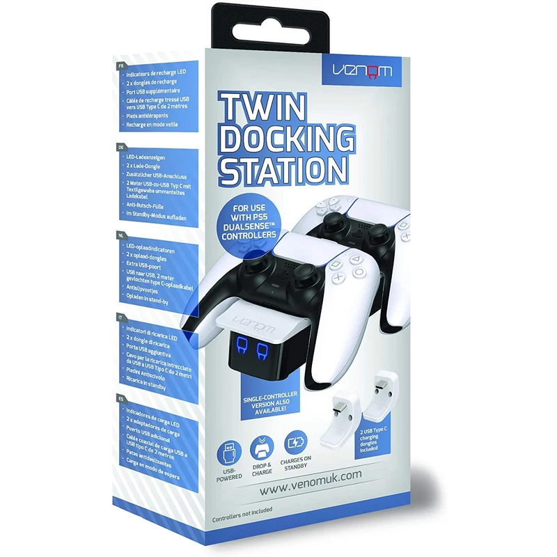 Venom Twin DualSense 5 Docking Station White (PS5)