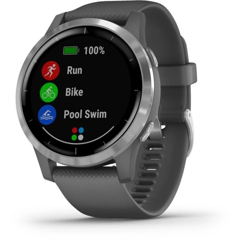 Garmin VívoActive 4 okosóra - Sötétszürke/Ezüst (010-02174-02)