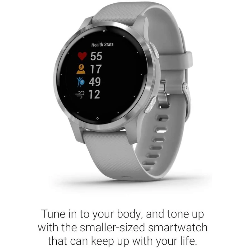 Garmin VívoActive 4S okosóra - Púder Szürke/Ezüst (010-02172-02)