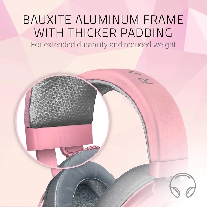 Razer Kraken 2019 Oval Gaming Headset - Quartz / Pink (RZ04-02830300-R3M1)