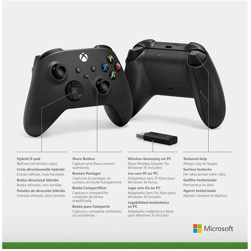 Xbox Wireless Controller + Wireless Adapter for Windows 10 (Xbox Series) (1VA-00002)