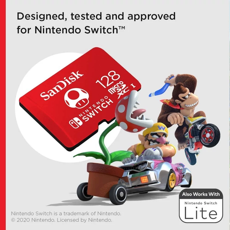 Sandisk Nintendo Switch Micro SDXC 128GB UHS-I U3 (SDSQXAO-128G-GNCZN)