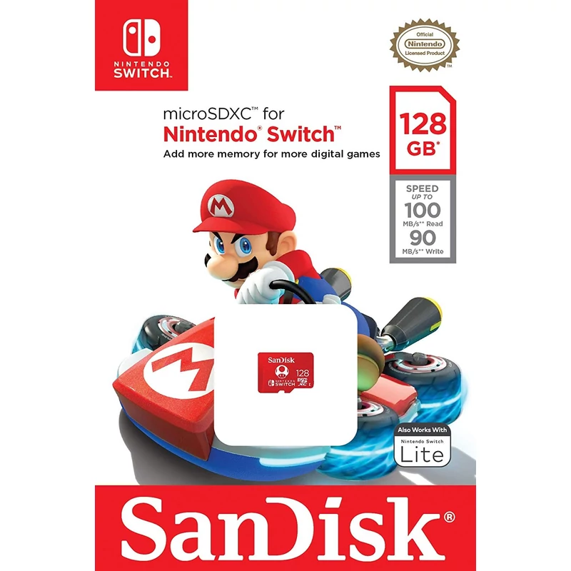 Sandisk Nintendo Switch Micro SDXC 128GB UHS-I U3 (SDSQXAO-128G-GNCZN)