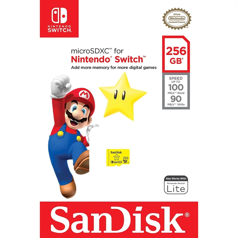 Sandisk Nintendo Switch Micro SDXC 256GB UHS-I U3 (SDSQXAO-256G-GNCZN)