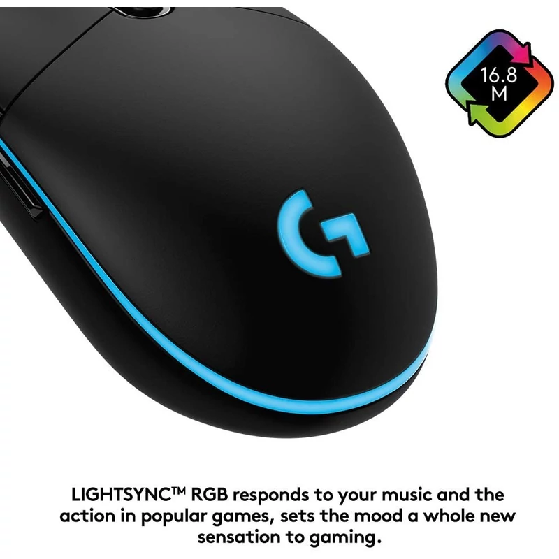 Logitech G Pro Hero 25600 DPI Gaming optikai egér - Fekete (910-005441)
