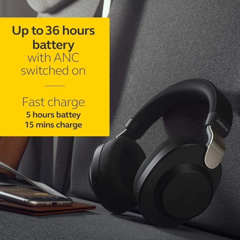 Jabra Elite 85h Bluetooth fejhallgató - Titanium Black (100-99030000-60)