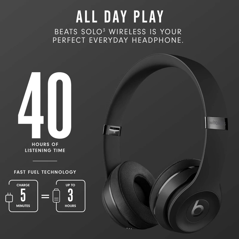 Beats Solo3 Wireless fejhallgató - Fekete